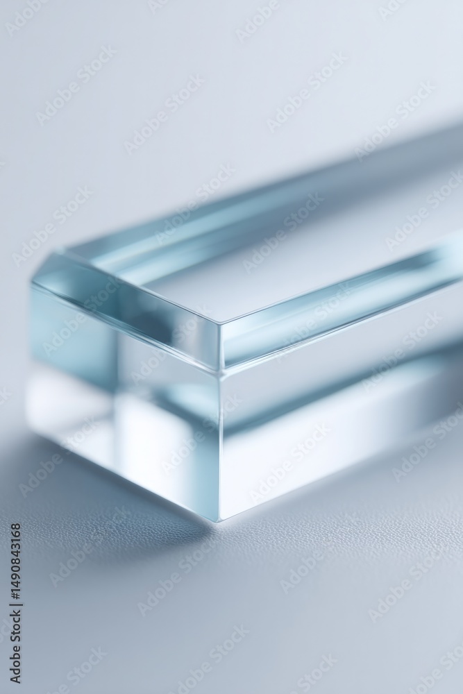 Poster single clean mirror reflects simple object against minimalist background includes ample copy space
