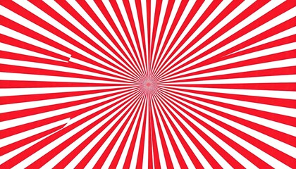 Fototapeta premium Radial Red White Pattern.