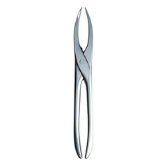 Isolated transparent A sleek, metallic pair of scissors designed for precision cutting tasks. PNG die-cut element for advertising