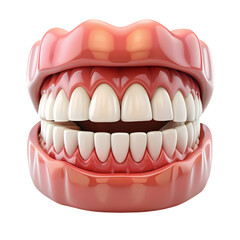 Obraz premium Perfect Smile Full Denture Image HighQuality Dental Stock Photo isolated on transparent background