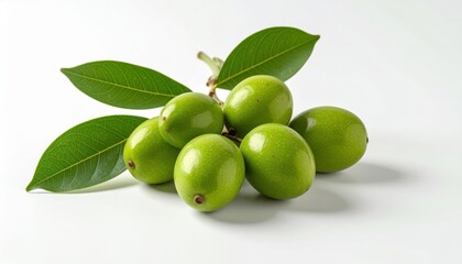  fresh Pūhā isolated on white background, organic and healthy food, raw vegetable