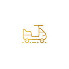 Simple line illustration of a two-wheeled transport vehicle  