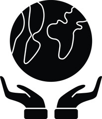 Glyph vector celebrating Environment Day, featuring eco-friendly elements like trees, leaves, and sustainable icons. Perfect for awareness campaigns, green initiatives, and environmental designs