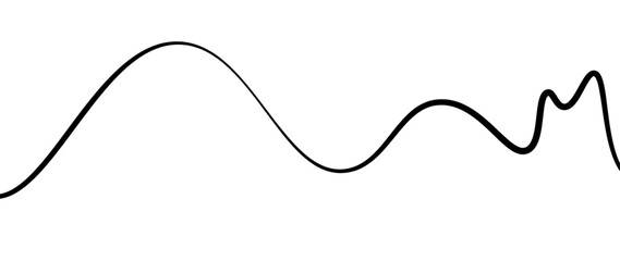 Abstract design featuring thin, elegant wave black lines flowing gracefully across a clean white background. The lines should appear delicate and dynamic, with smooth curves and varying opacity.