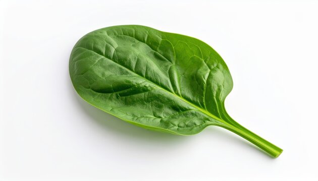  fresh spinache isolated on white background, organic and healthy food, raw vegetable