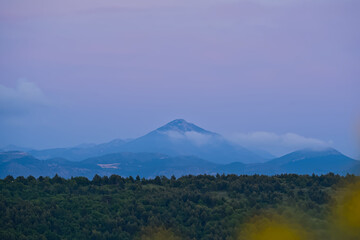 View after sunset from the sunset viewpoint in Dubrovnik to the East