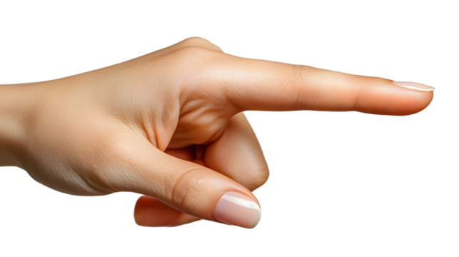 A Close-Up of a Handpointing Gesture Highlighting the Importance of Communication and Expression in Interactions