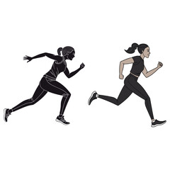 
Dynamic Runner Vector Illustration – Athletic Sports Concept.