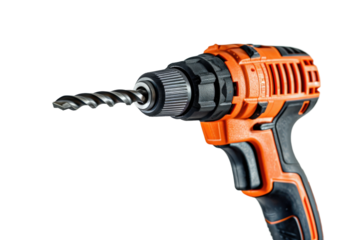 Orange and black power drill used for fixing and drilling tasks