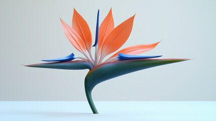 Fototapeta premium Bird of paradise flower illustration