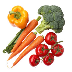 fresh vegetables isolated on white