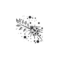 Ladybarg vector abstract floral background