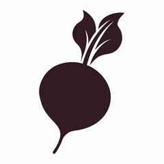 Beet Silhouette icon on white background