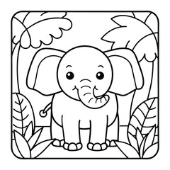 coloring pages with elephant