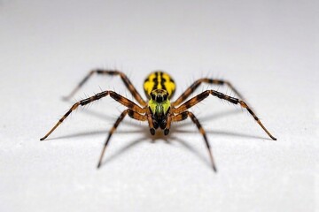 Yellow spider macro shot images, east asian, photos, south asian indigenous hispanic or latinx illustration, horizontal