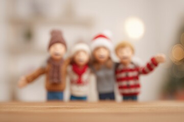 capture minimalistic holiday celebration scene with friends gathered joyfully their expressions and gestures conveying