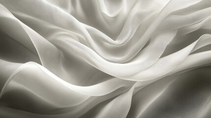 Obraz premium Soft, flowing fabric draped in elegant folds.