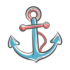 anchor icon, anchor vector illustration-simple illustration of anchor, perfect for anchor logos and icons