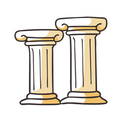 ancient columns icon, ancient columns vector illustration-simple illustration of ancient columns, perfect for ancient columns logos and icons