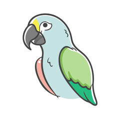 ara parrot icon, ara parrot vector illustration-simple illustration of ara parrot, perfect for ara parrot logos and icons