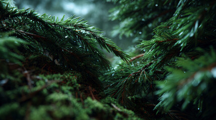 deep forest macro close-up