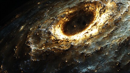 Visualization of violent cosmic burst such a gamma ray burst from a black hole jet high energy style radiant core composition digital render
