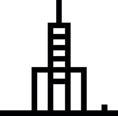 REAL ESTATE LOGO. building icon simple line icons, buildings and real estate business. transparent vector illustration.