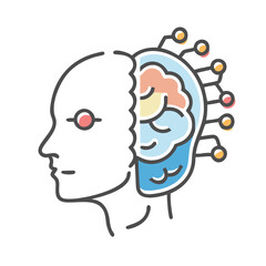 artificial intelligence icon, artificial intelligence vector illustration-simple illustration of artificial intelligence, perfect for artificial intelligence logos and icons