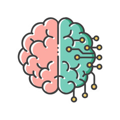 artificial intelligence icon, artificial intelligence vector illustration-simple illustration of artificial intelligence, perfect for artificial intelligence logos and icons