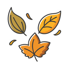autumn leaves icon, autumn leaves vector illustration-simple illustration of autumn leaves, perfect for autumn leaves logos and icons