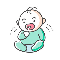 baby icon, baby vector illustration-simple illustration of baby, perfect for baby logos and icons