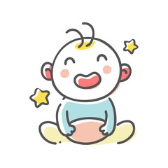 baby icon, baby vector illustration-simple illustration of baby, perfect for baby logos and icons