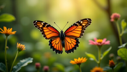 Obraz premium Vibrant Butterfly in Natural Surroundings Captured in Stunning Detail