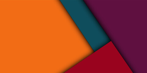 Abstract background colorful orange, red, green, and purple square overlap background. 3D look with shadow pattern shapes.