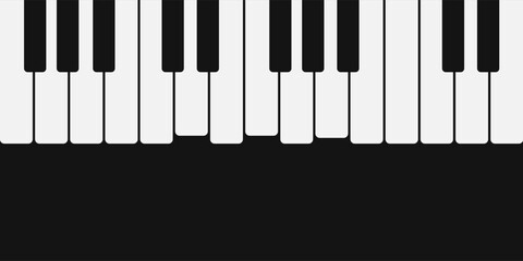 Music background with piano keys. Vector illustration. © RIDWAN