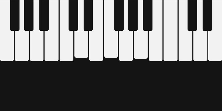 Music background with piano keys. Vector illustration.