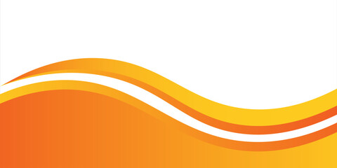 orange and white business wave banner background. vector