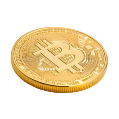 gold coin isolated on white