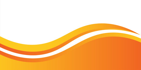 orange and white business wave banner background. vector
