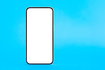 Simple Phone Screen Frame on Blue Background