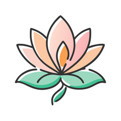 blossom lotus icon, blossom lotus vector illustration-simple illustration of blossom lotus, perfect for blossom lotus logos and icons