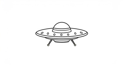 UFO Outline Illustration.