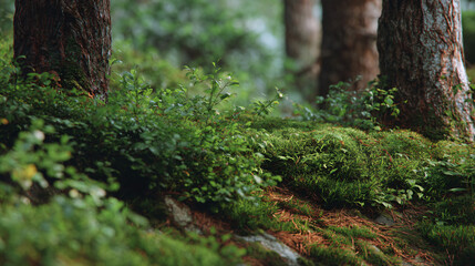 Fototapeta premium forest undergrowth close-up
