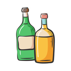 bottles of alcohol icon, bottles of alcohol vector illustration-simple illustration of bottles of alcohol, perfect for bottles of alcohol logos and icons