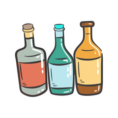 bottles of alcohol icon, bottles of alcohol vector illustration-simple illustration of bottles of alcohol, perfect for bottles of alcohol logos and icons