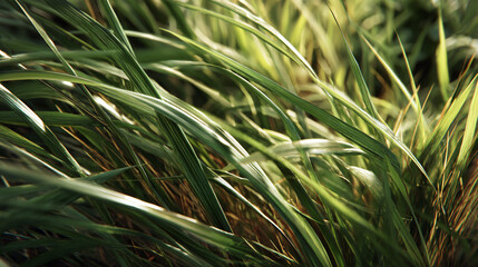 Obraz premium garden grass blades close-up