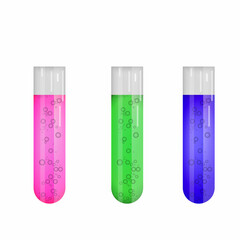 test tube icon set