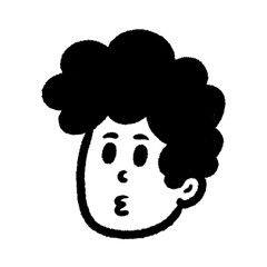 boy kid png cute cartoon handwrite design kid and art doodle retro design pen outline element