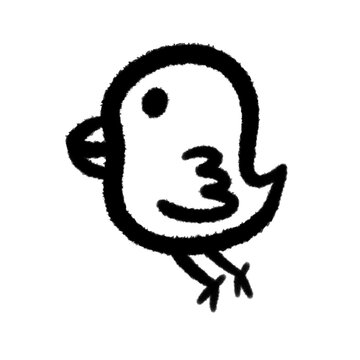 chicky png cute cartoon handwrite design kid and art doodle retro design pen outline element