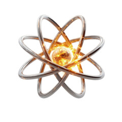 Glowing Atomic Structure 3D Render of an Atom